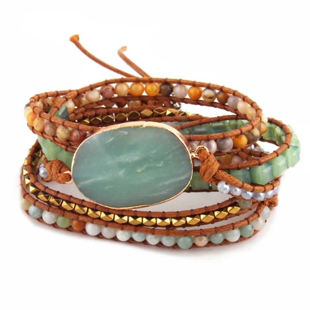 Handmade Crystal Wrap Bracelet 33"-35" Long Fits Most Teens and Adults - Picture 1 of 4